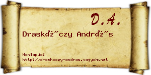 Draskóczy András névjegykártya